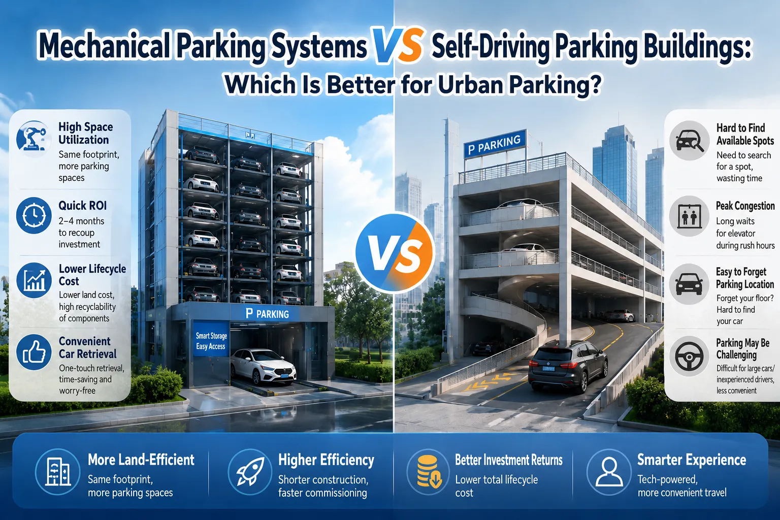 Mechanical Parking Systems vs Self-Driving Parking Buildings: Which Is Better for Urban Parking?